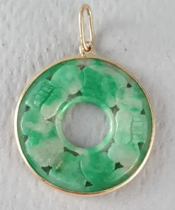 PENDENTIF ANCIEN PI JADE JADEITE