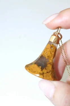 Pendentif ancien sceau or rose et agate