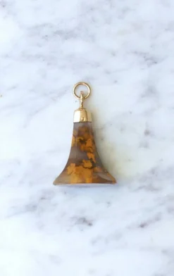 Pendentif ancien sceau or rose et agate