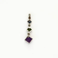 Pendentif Arlequin Améthyste Rubis Diamants