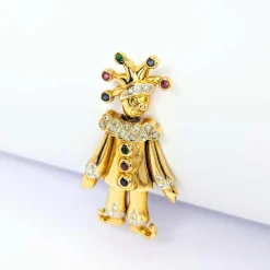 Pendentif Arlequin or jaune