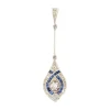 Pendentif art déco ancien diamants saphirs