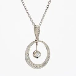 Pendentif art déco ancien diamants