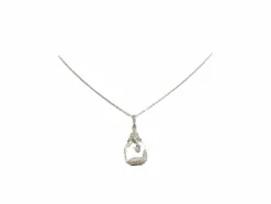 Pendentif art déco des années 30 en or blanc et diamants
