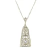 Pendentif art déco diamants et sa chaine