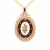 Pendentif Art Déco en or jaune 18 carats serti d'émail