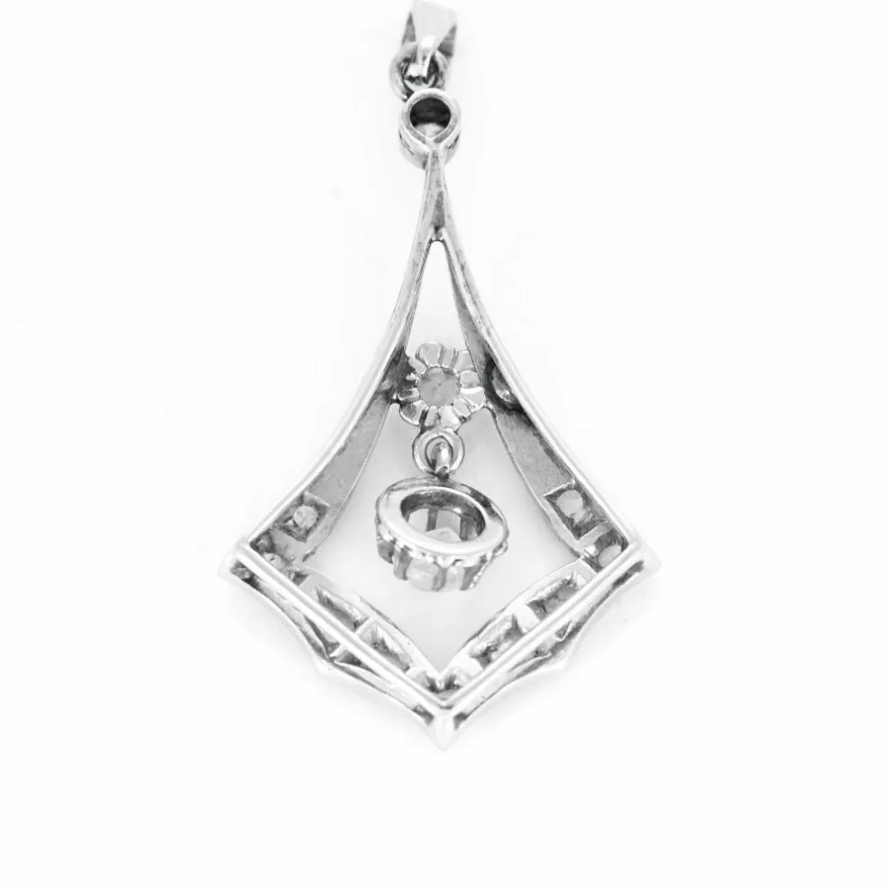 Pendentif Art déco, platine et diamants