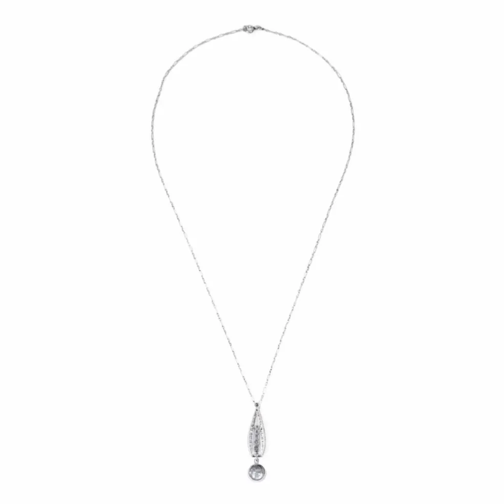Pendentif Art Déco Platine Diamants