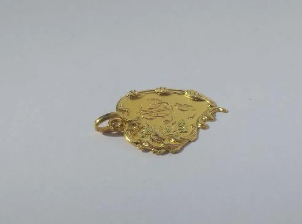 Pendentif Art Nouveau 1905 cœur rocaille