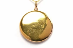 Pendentif Art Nouveau or jaune, perles et rubis
