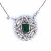 PENDENTIF AVEC COLLIER - OR BLANC 18 KT