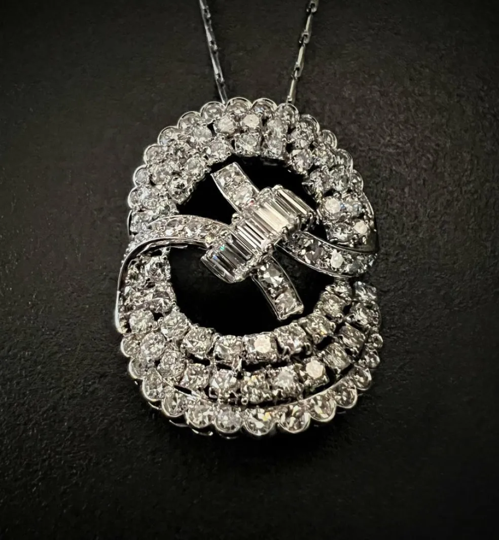 Pendentif avec Diamants. 3,5 cts.