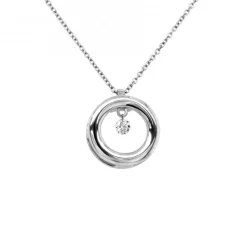 Pendentif Barro or gris diamant