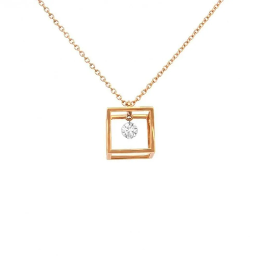 Pendentif Barro or rose diamant