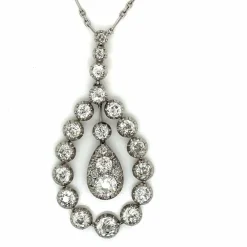 Pendentif Belle Epoque Diamant Platine