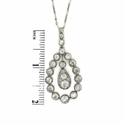 Pendentif Belle Epoque Diamant Platine