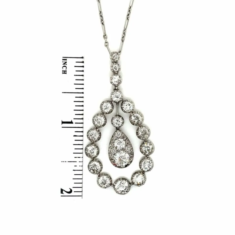 Pendentif Belle Epoque Diamant Platine