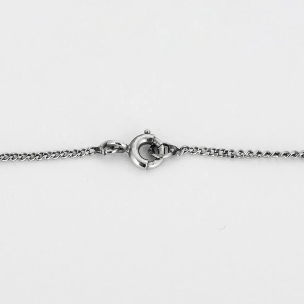 Pendentif Belle Epoque, or blanc, diamants et émeraude