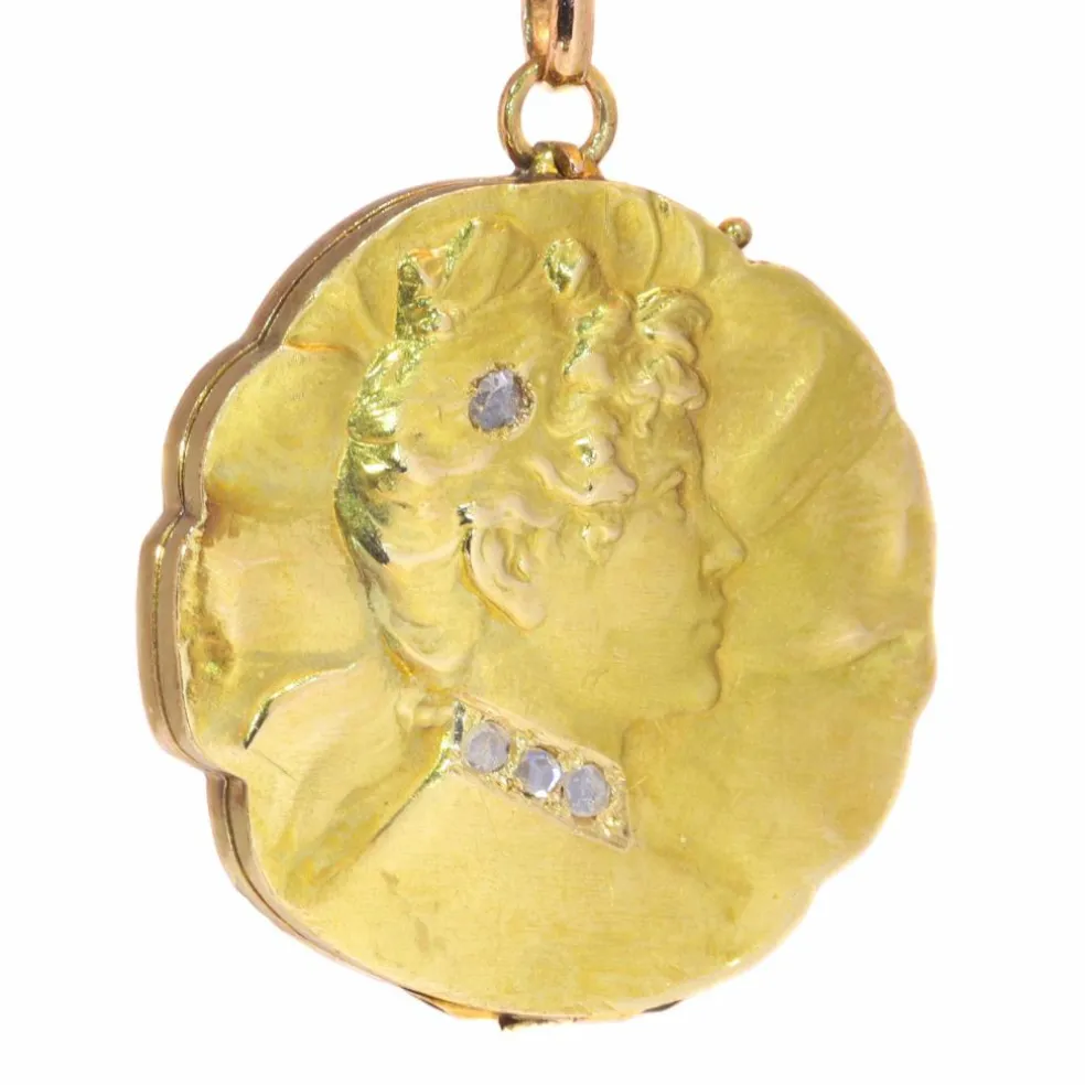 Pendentif Belle Époque diamants