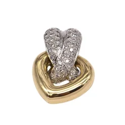 Pendentif bicolore avec pavé brillant
