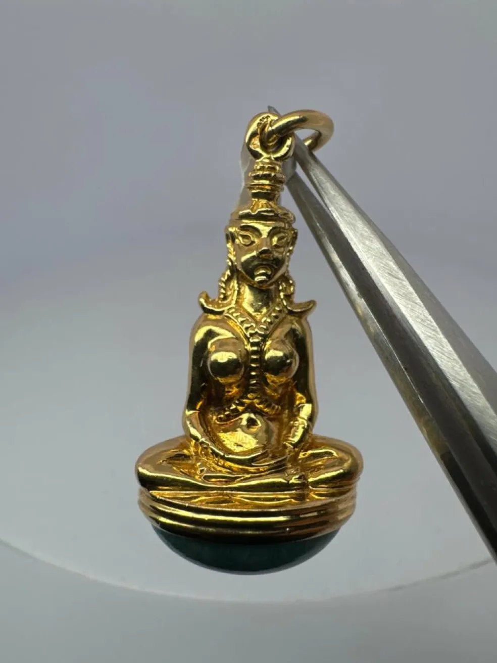 Pendentif Bouddha Or 18k & Amazonite
