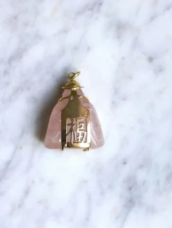 Pendentif Bouddha quartz rose