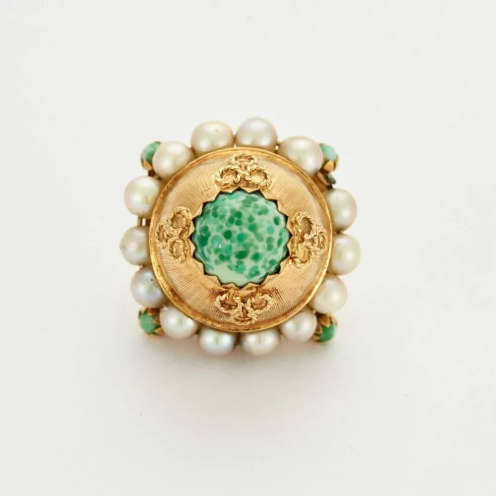 Pendentif "Breloque" en or jaune et perles de culture