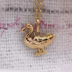 Pendentif breloque or jaune canard