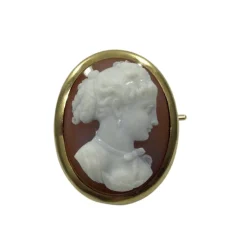 Pendentif Broche Camée Agate