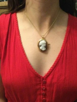 Pendentif Broche Camée Agate