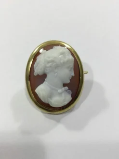Pendentif Broche Camée Agate