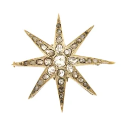 Pendentif broche Etoile diamants
