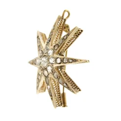 Pendentif broche Etoile diamants