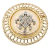 Pendentif Broche Or rose Diamant