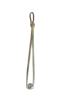 Pendentif brucelle or blanc et diamant