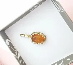 Pendentif Cabochon d'Ambre