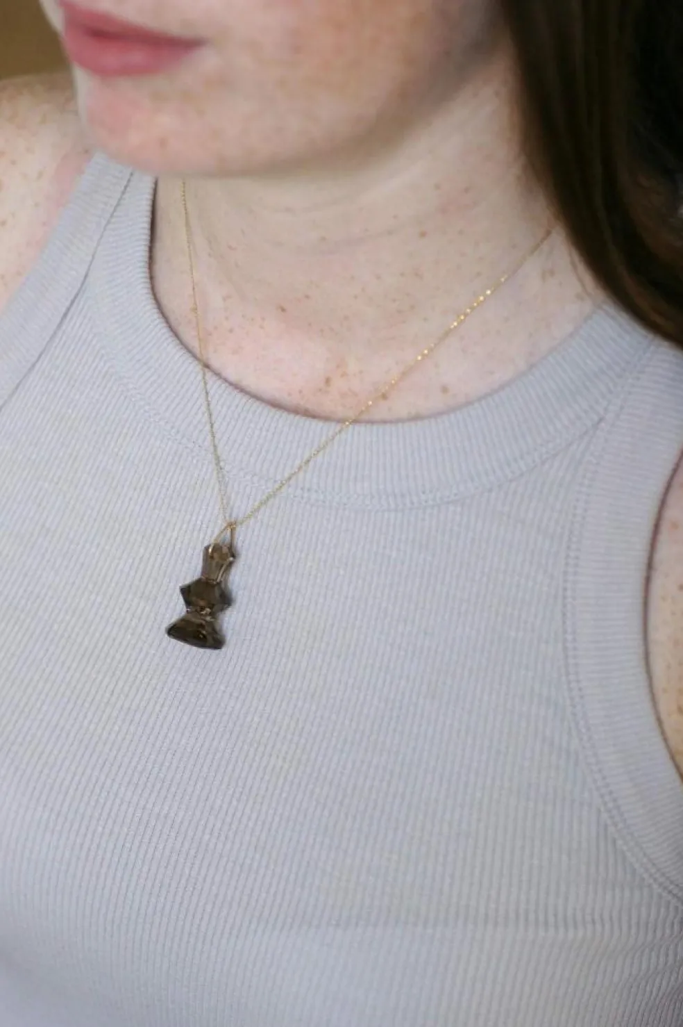 Pendentif cachet quartz fumé