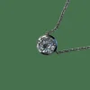 Pendentif chainette or blanc et diamant
