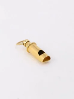 Pendentif charms sifflet vintage or jaune