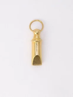 Pendentif charms sifflet vintage or jaune