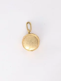 Pendentif charms tambour vintage or jaune