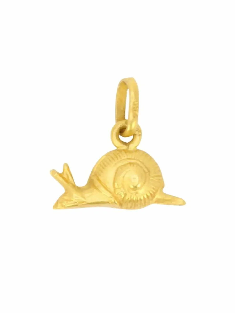Pendentif charms vintage escargot or jaune