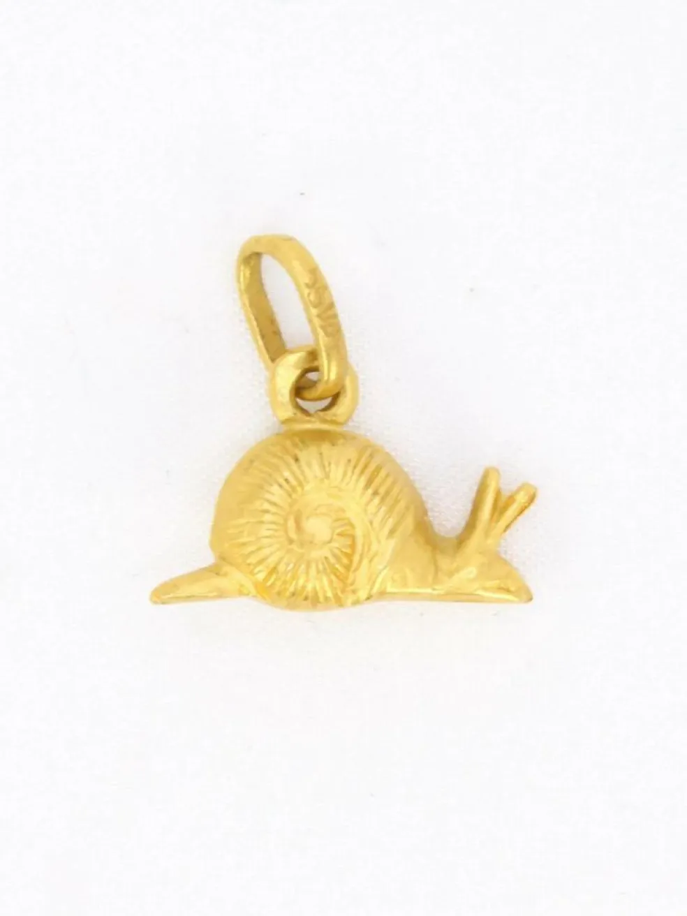 Pendentif charms vintage escargot or jaune