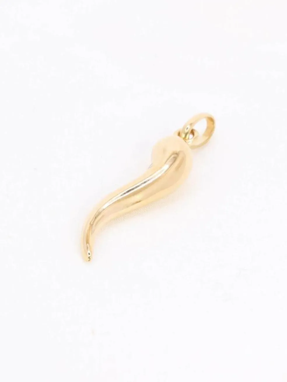Pendentif charms vintage piment cornetto or jaune