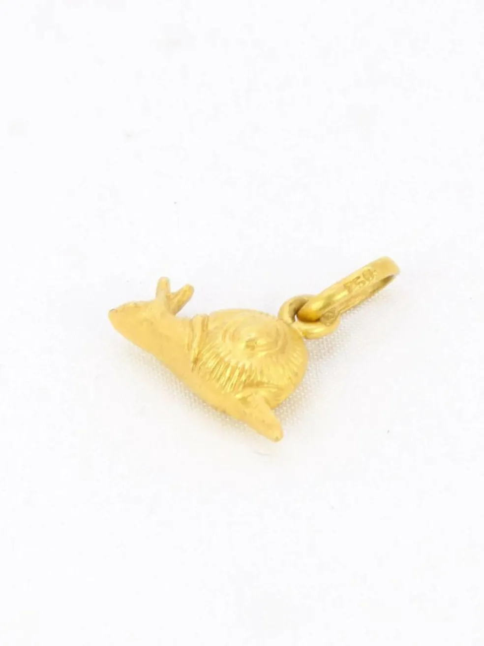 Pendentif charms vintage escargot or jaune