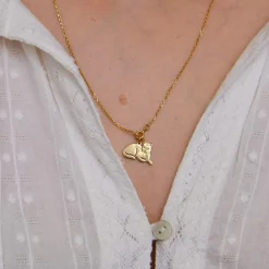 Pendentif Chat Or jaune