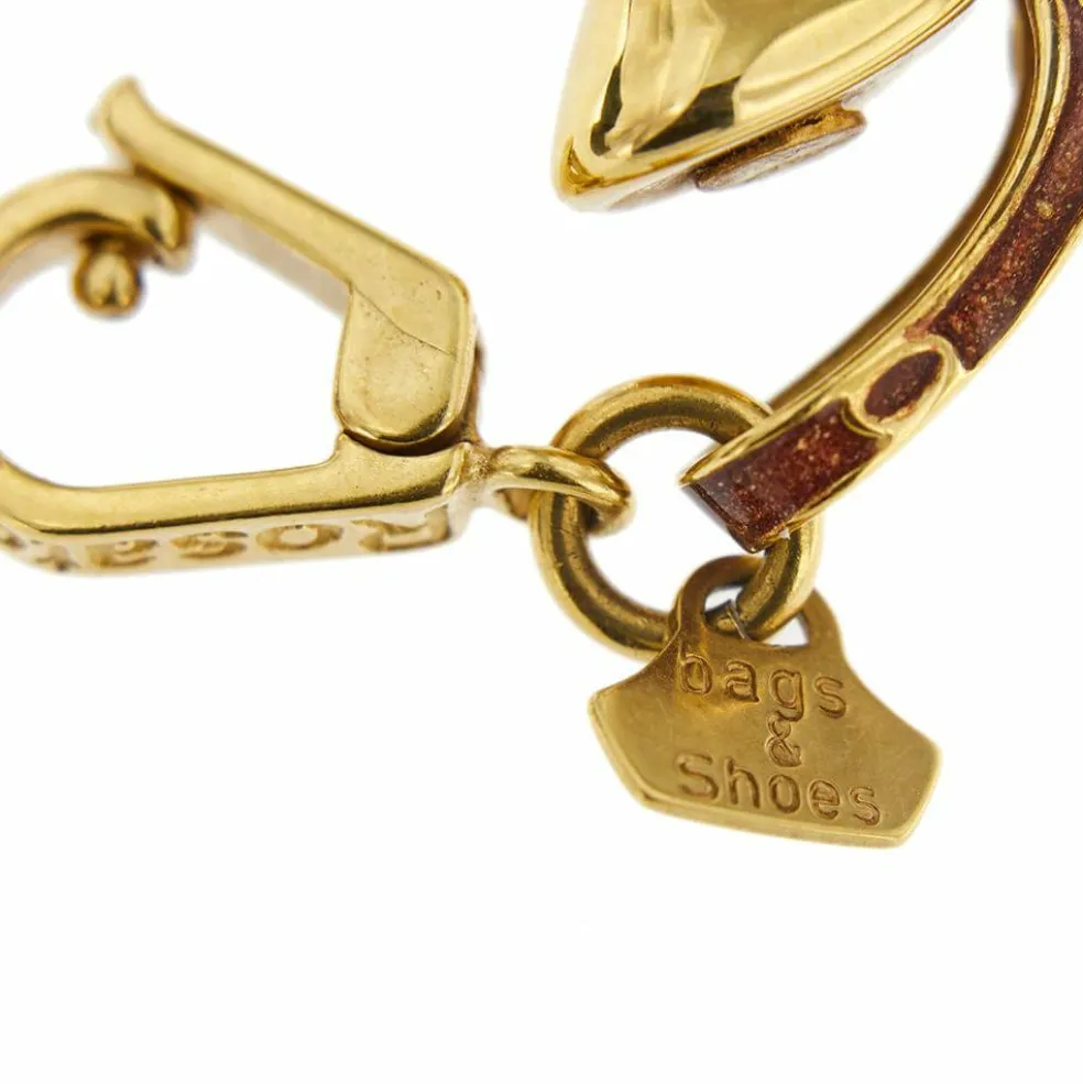 Pendentif "chaussure" Or jaune Email
