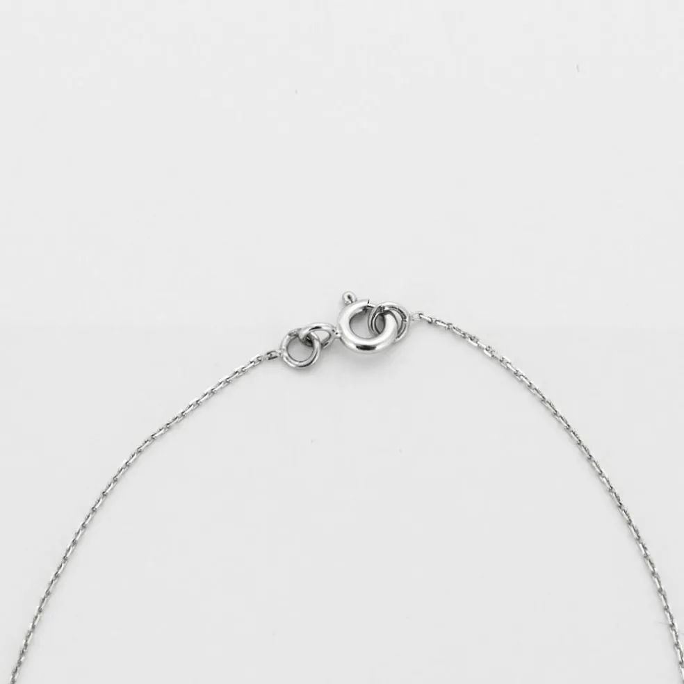 Pendentif circulaire en or blanc et diamants