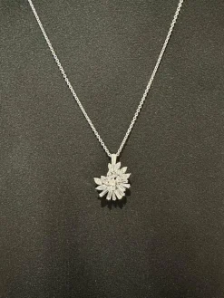 Pendentif Cocktail platine et diamants
