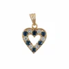PENDENTIF COEUR DIAMANTS & SAPHIRS